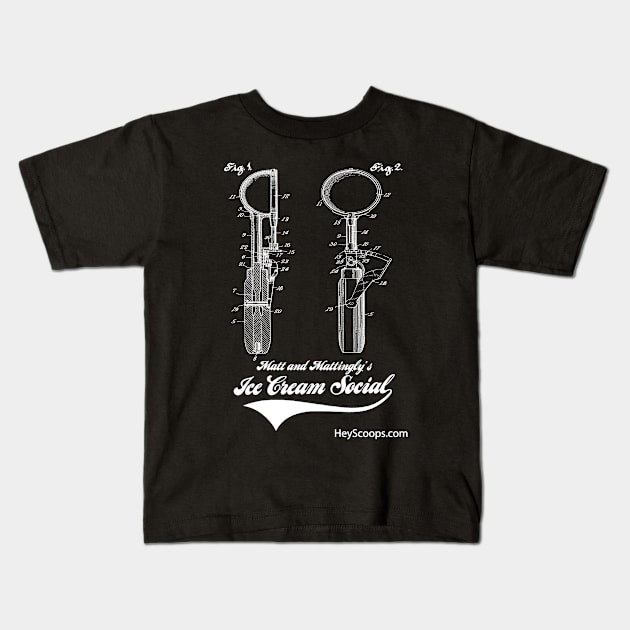 ICS Patent White Kids T-Shirt by Matt and Mattinglys Ice Cream Social